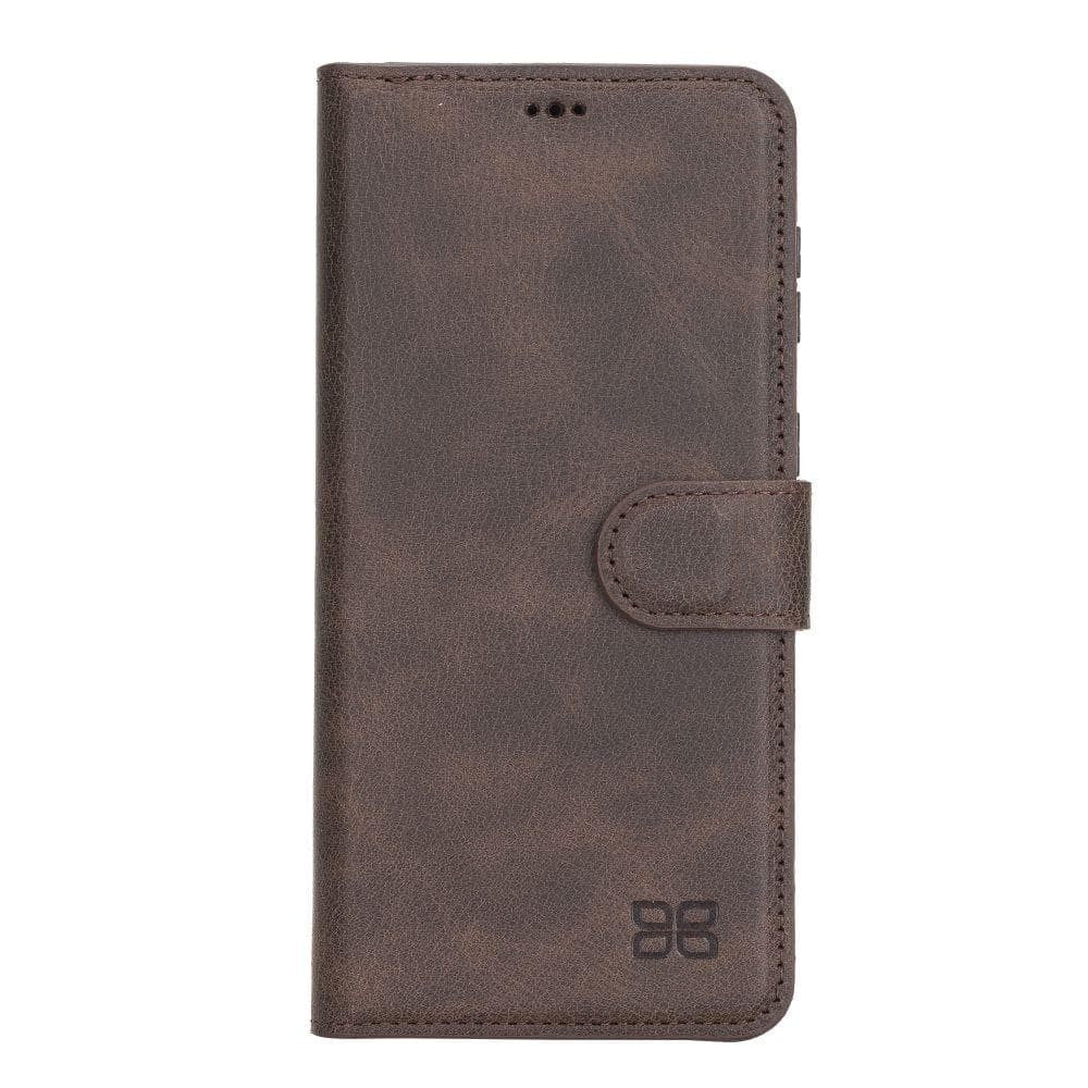 BOULETTA MAGNETISCHE ABNEHMBARE HANDYHÜLLE AUS LEDER MIT RFID-BLOCKER FÜR SAMSUNG GALAXY S21 PLUS - Dark Brown