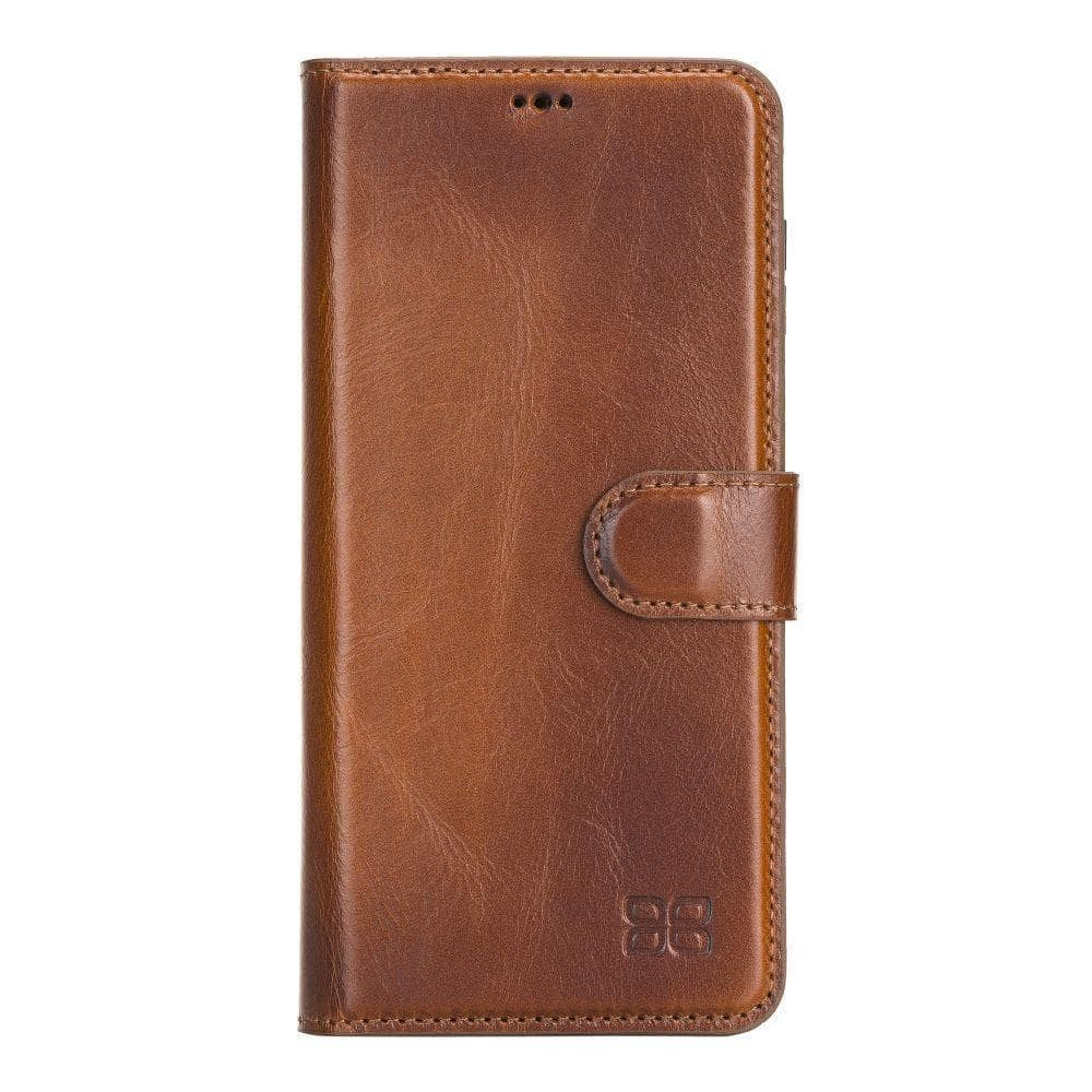 BOULETTA MAGNETISCHE ABNEHMBARE HANDYHÜLLE AUS LEDER MIT RFID-BLOCKER FÜR SAMSUNG GALAXY S21 Plus | Detachable Wallet - Tan
