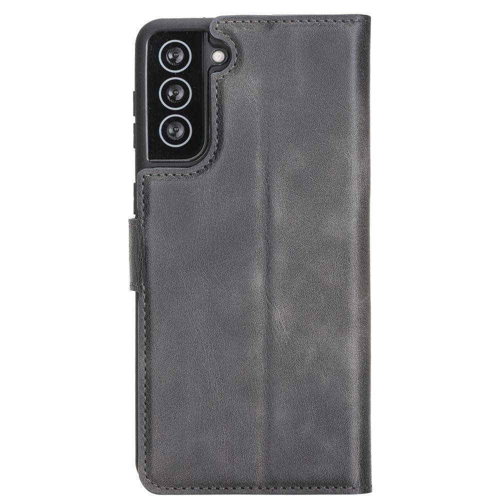 BOULETTA MAGNETISCHE ABNEHMBARE HANDYHÜLLE AUS LEDER MIT RFID-BLOCKER FÜR SAMSUNG GLAXY S21 PLUS - Grey
