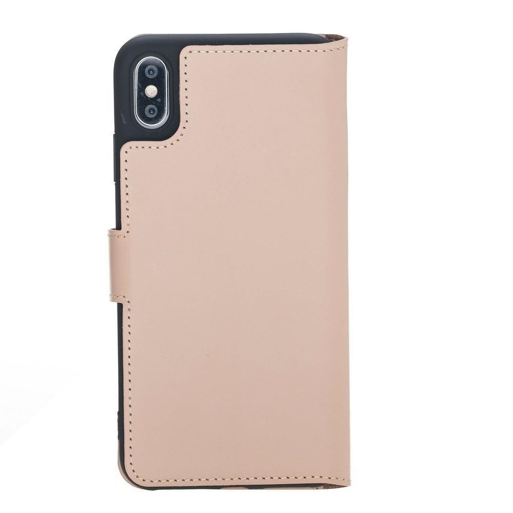 Bouletta Wallet Folio Ledertasche mit ID - Slot für Apple iPhone XS MAX - Nude