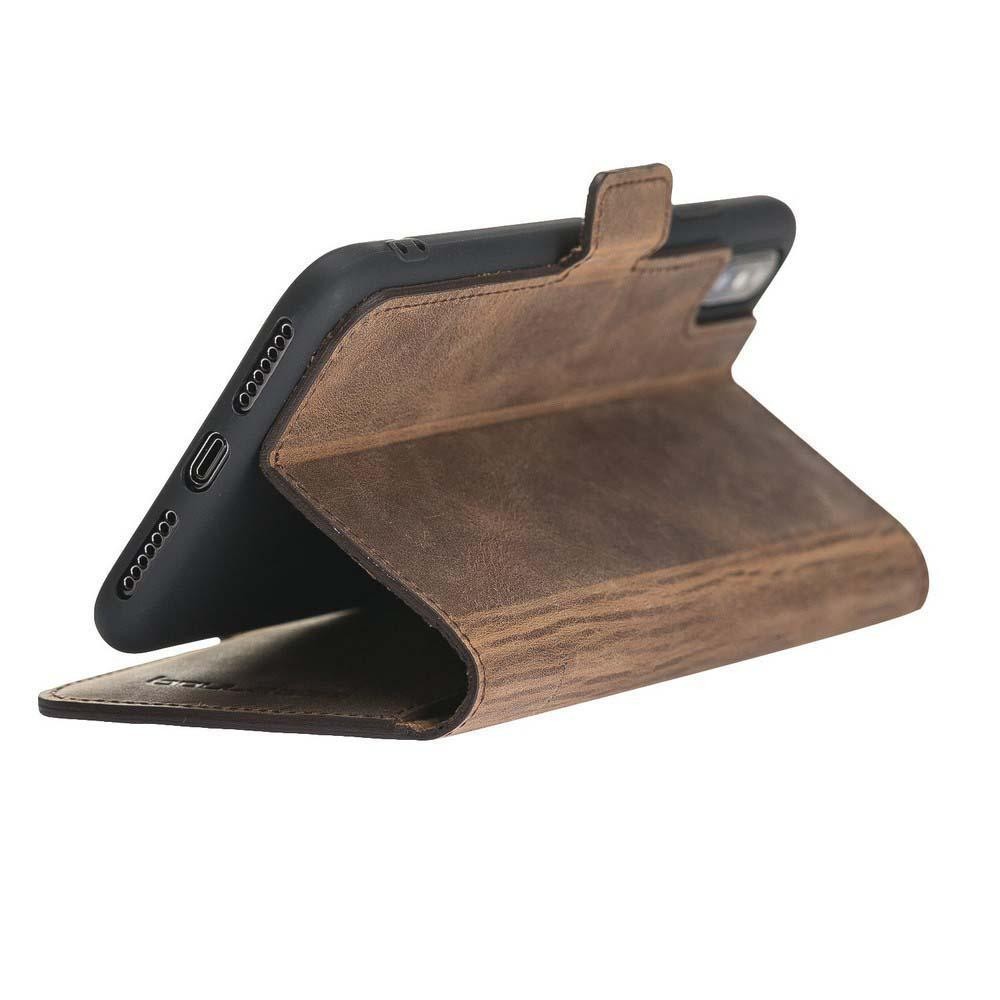 BOULETTA MAGNETISCHE ABNEHMBARE HANDYHÜLLE AUS LEDER FÜR IPHONE XS MAX - ANTIC BROWN