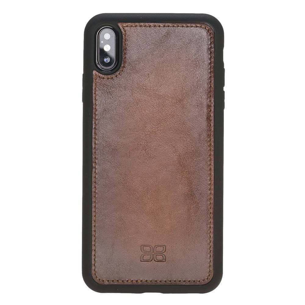BOULETTA MAGNETISCHE ABNEHMBARE HANDYHÜLLE AUS LEDER MIT RFID-BLOCKER FÜR IPHONE XS MAX -Rustic Tan mit Effect