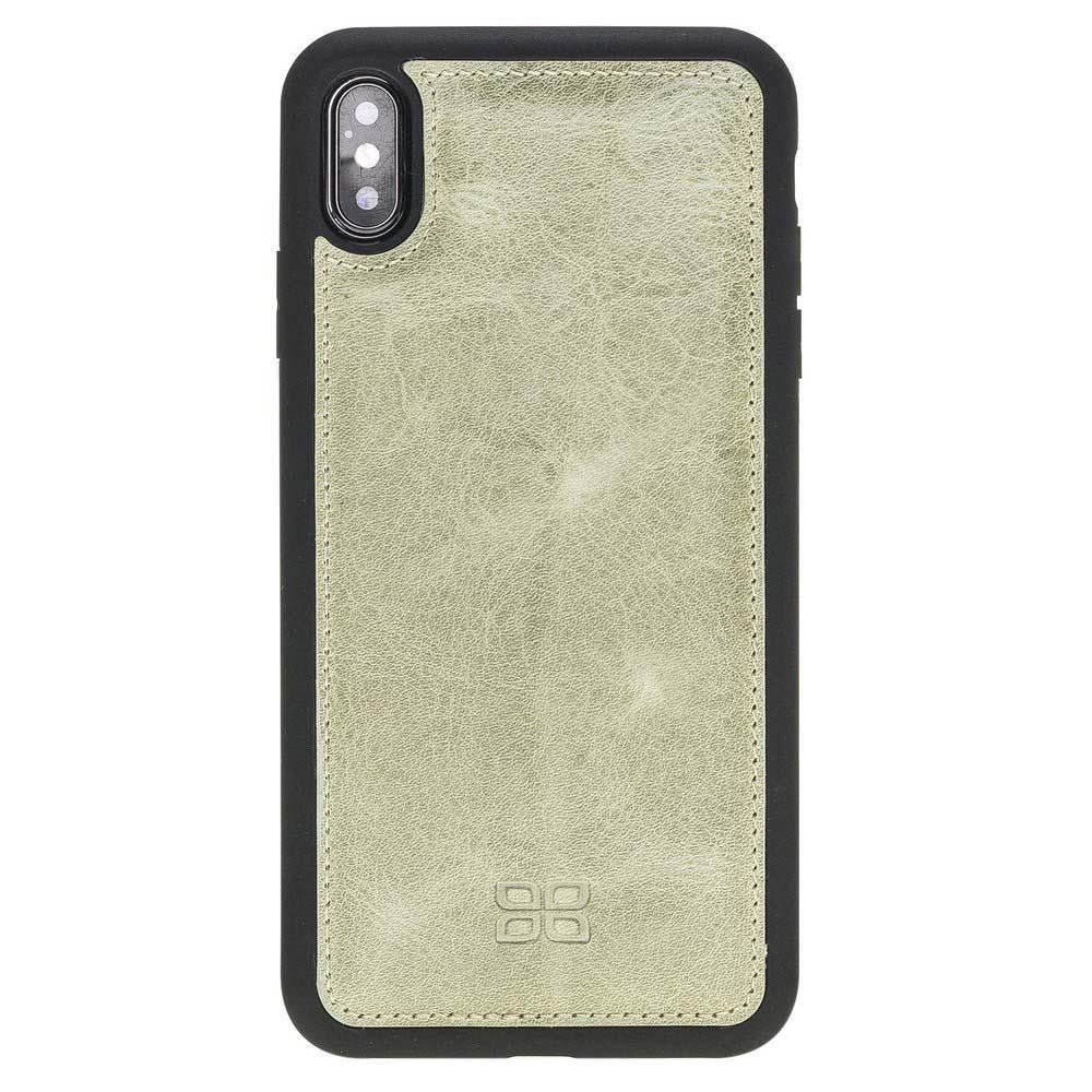Bouletta Flex Cover Back Leder Case für iPhone XS Max Vegetal Water Green