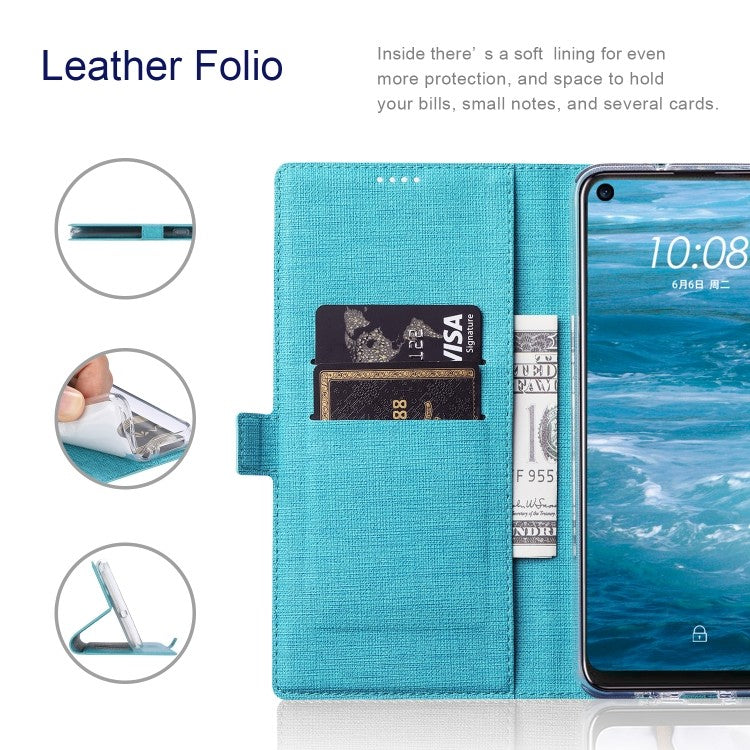 Galaxy S21 Ultra ViLi Stossfeste TPU + PU-Leder-Magnetschnalle Horizontal Flip Case mit Kartenfächern Halter (Blau)
