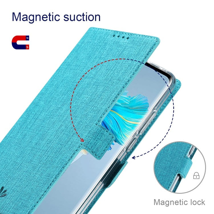 Galaxy S21 Ultra ViLi Stossfeste TPU + PU-Leder-Magnetschnalle Horizontal Flip Case mit Kartenfächern Halter (Blau)