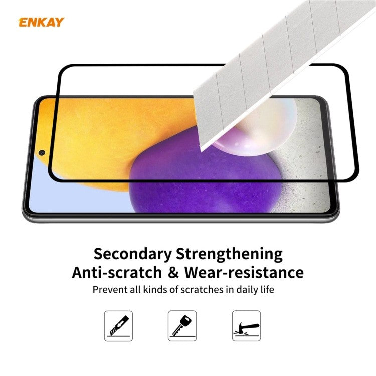 Samsung Galaxy A72 5G Enkay Temperiertes Glas Full-Kleber