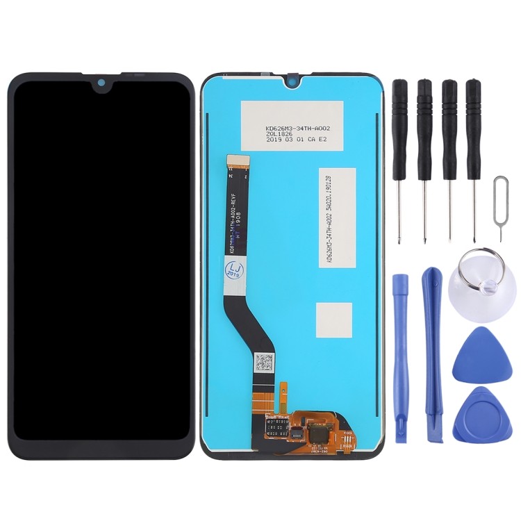 Vollmontage von LCD-Bildschirm und Digitizer für Huawei Y7 (2019) (Schwarz)