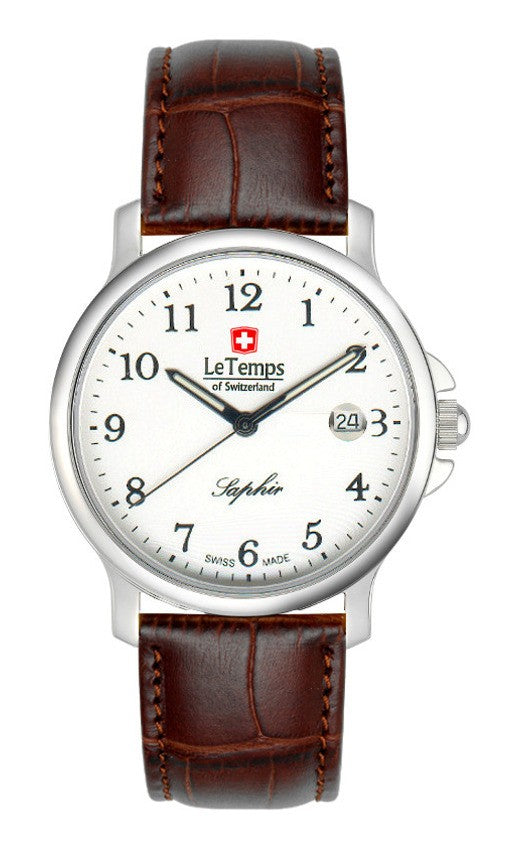 Le Temps of Switzerland Herrenuhren "ZAFIRA GENT" Ø 38 mm Edelstahlband, gold LT1065.01BL02