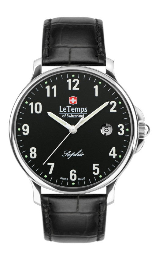 Le Temps of Switzerland Herrenuhren "ZAFIRA GENT 41" Ø 41mm LT1067.07BL01