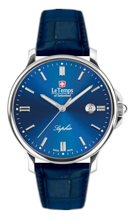 Le Temps of Switzerland Herrenuhren "ZAFIRA GENT 41" Ø 41mm LT1067.13BL13