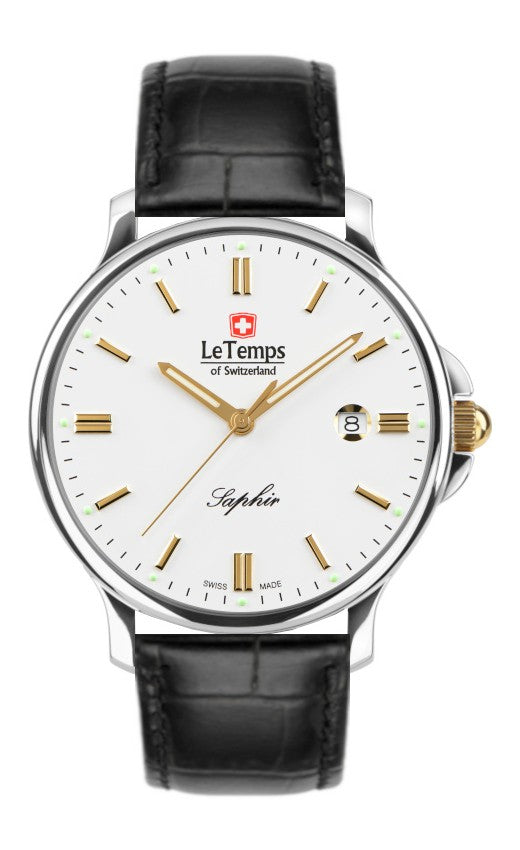 Le Temps of Switzerland Herrenuhren "ZAFIRA GENT 41" Ø 41mm LT1067.44BL61