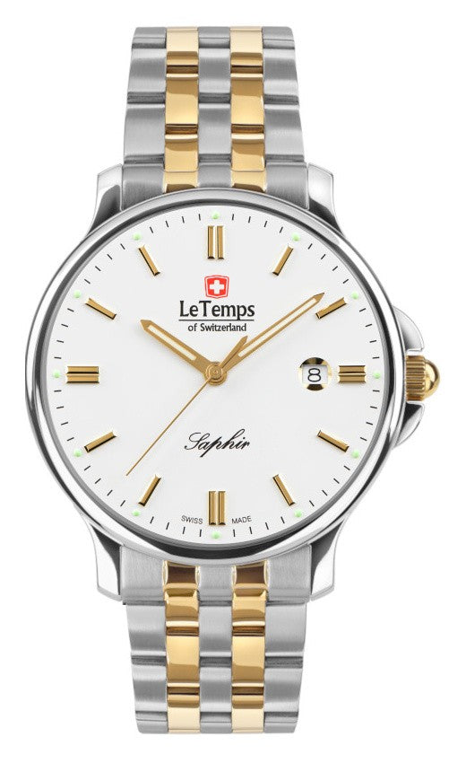 Le Temps of Switzerland Herrenuhren "ZAFIRA GENT 41" Ø 41 mm Edelstahlband LT1067.44BT01
