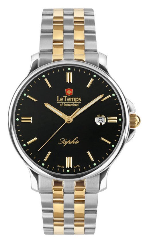 Le Temps of Switzerland Herrenuhren "ZAFIRA GENT 41" Ø 41 mm Edelstahlband LT1067.45BT01