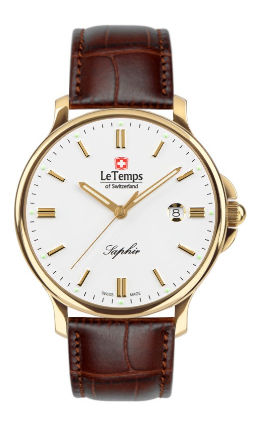 Le Temps of Switzerland Herrenuhren "ZAFIRA GENT 41" Ø 41mm LT1067.54BL62