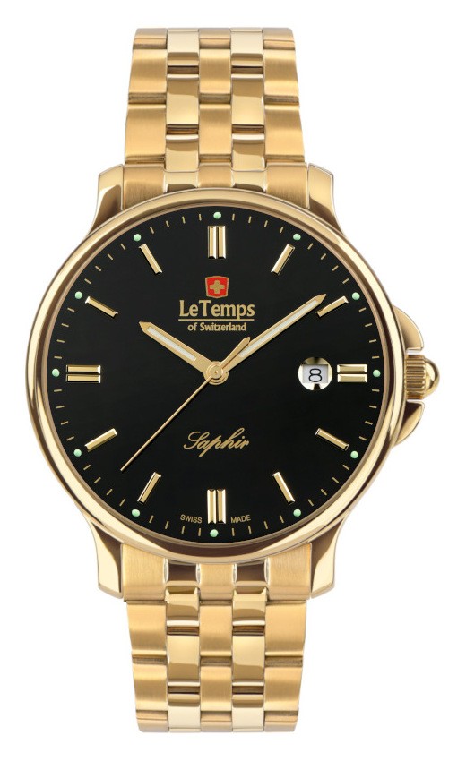 Le Temps of Switzerland Herrenuhren "ZAFIRA GENT 41" Ø 41 mm Edelstahlband LT1067.58BD01