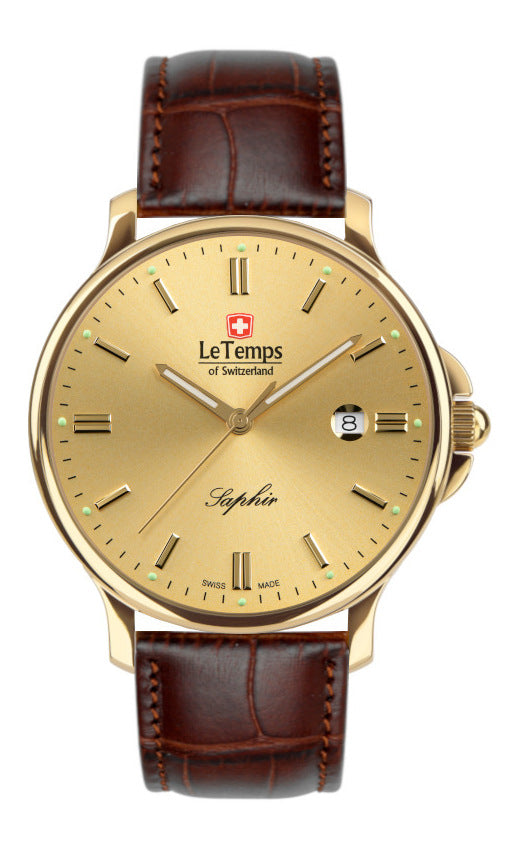 Le Temps of Switzerland Herrenuhren "ZAFIRA GENT 41" Ø 41mm LT1067.54BL62