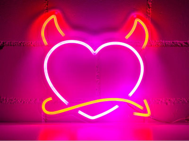 Dekobeleuchtung –LED-Neonlicht (Teufel-Motiv)