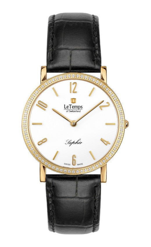 Le Temps Damenuhr "ZAFIRA SLIM SWAROVSKI" Ø 34 mm LT1086.61BL61