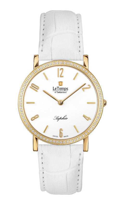 Le Temps Damenuhr "ZAFIRA SLIM SWAROVSKI" Ø 34 mm LT1086.61BL64