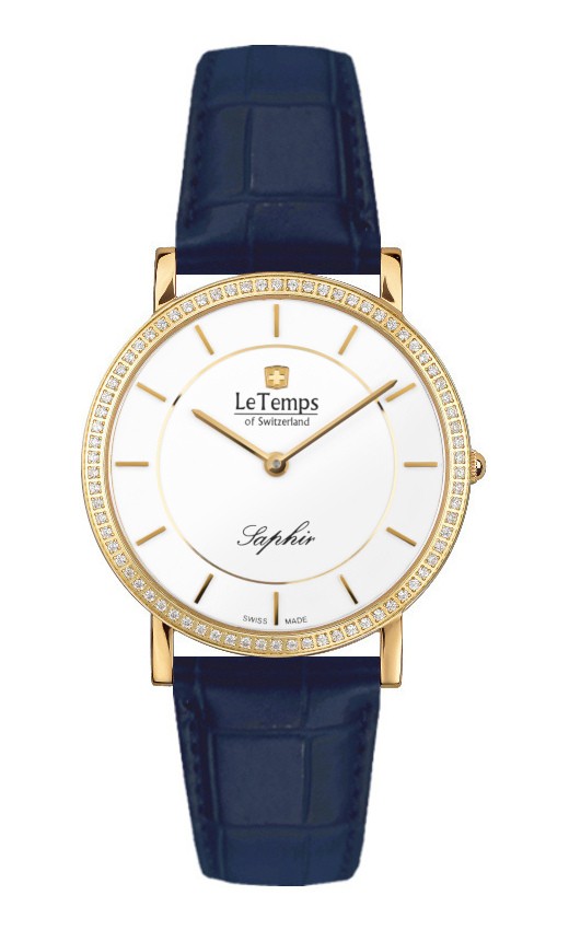 Le Temps Damenuhr "ZAFIRA SLIM SWAROVSKI" Ø 34 mm LT1086.63BL63