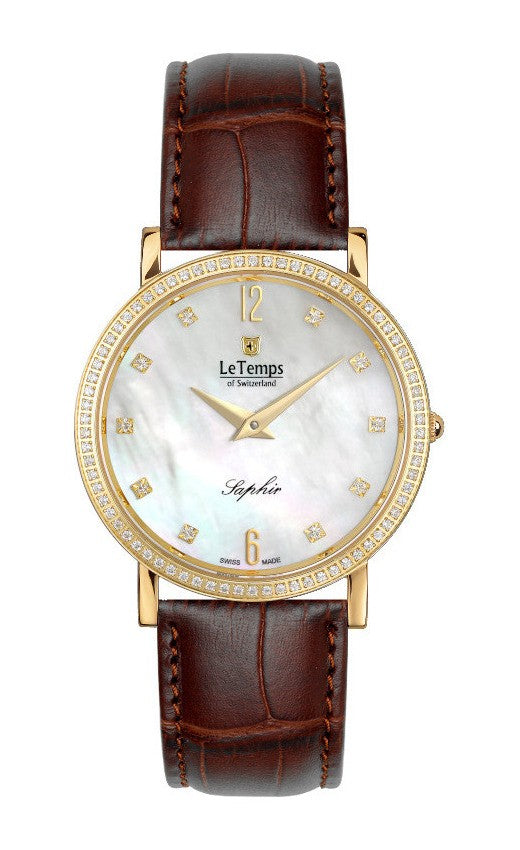 Le Temps Damenuhr "ZAFIRA SLIM SWAROVSKI" Ø 34 mm LT1086.65BL62