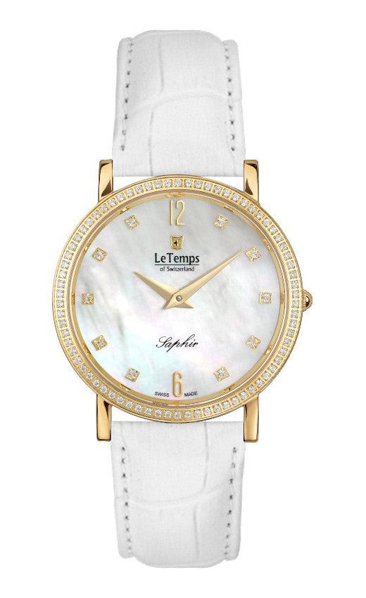 Le Temps Damenuhr "ZAFIRA SLIM SWAROVSKI" Ø 34 mm LT1086.65BL64