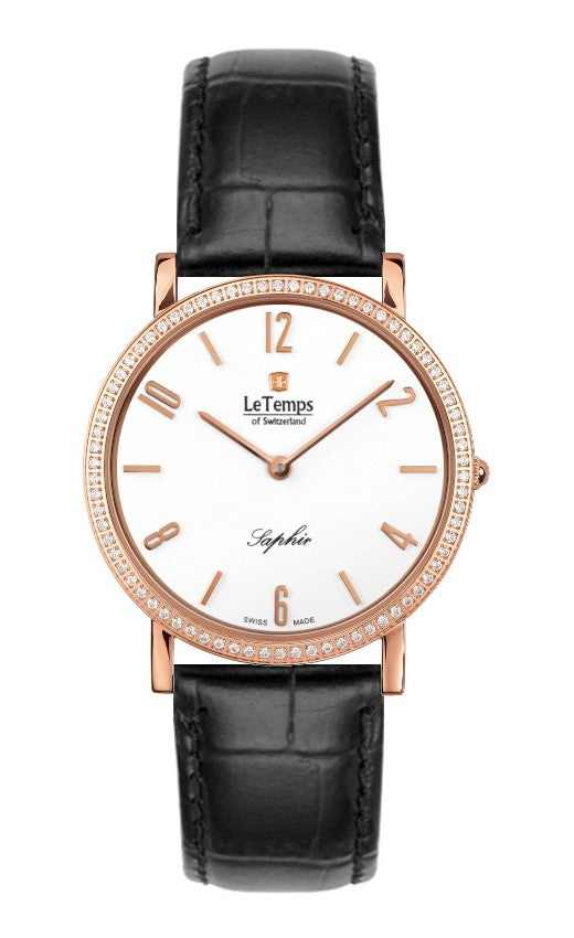 Le Temps Damenuhr "ZAFIRA SLIM SWAROVSKI" Ø 34 mm LT1086.51BL51