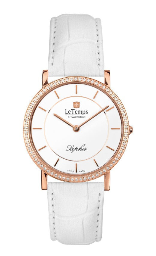 Le Temps Damenuhr "ZAFIRA SLIM SWAROVSKI" Ø 34 mm LT1086.53BL54