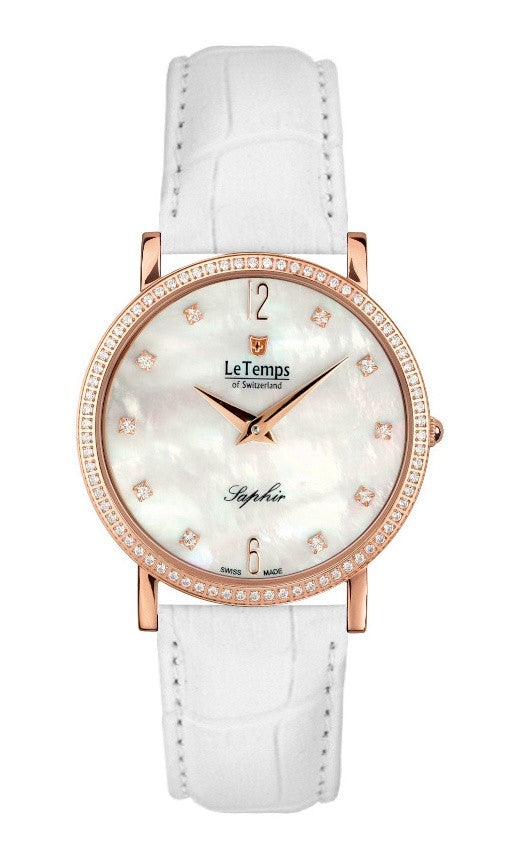 Le Temps Damenuhr "ZAFIRA SLIM SWAROVSKI" Ø 34 mm LT1086.55BL54