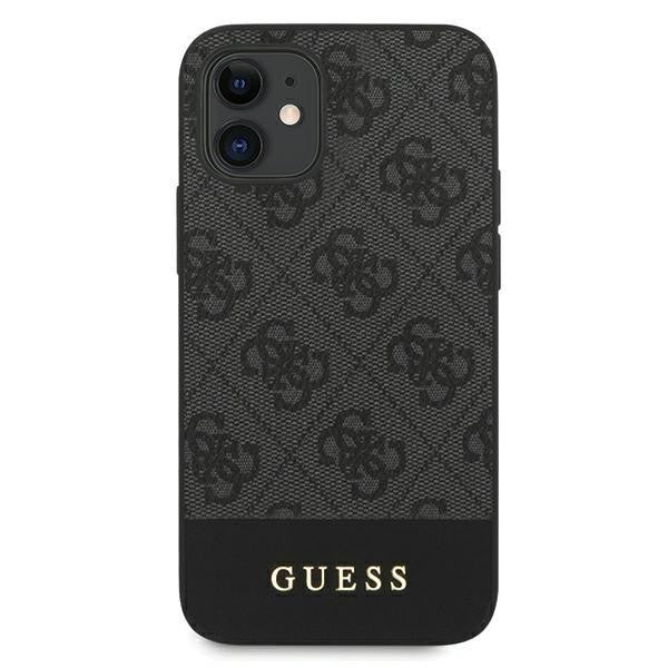 Guess iPhone 12 mini 5,4" Hardcase 4G Stripe Collection braun