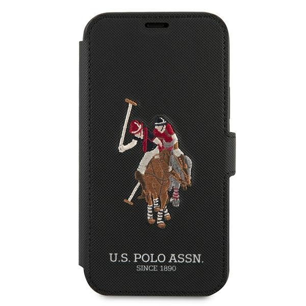 US Polo iPhone 12/12 Pro 6.1" Buch Polo Embroidery Collection Handyhülle schwarz