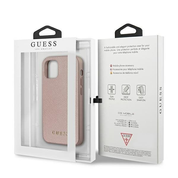 Guess iPhone 12 mini 5,4" Hardcase Irisierend Roségold
