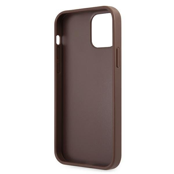 Guess iPhone 12/12 Pro 6.1" Hardcase 4G Big Metal Logo braun
