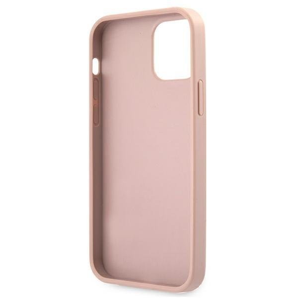 Guess iPhone 12 Pro Max 6.7" schwarz / schwarzes Hardcase Saffiano 4G Metall Logo