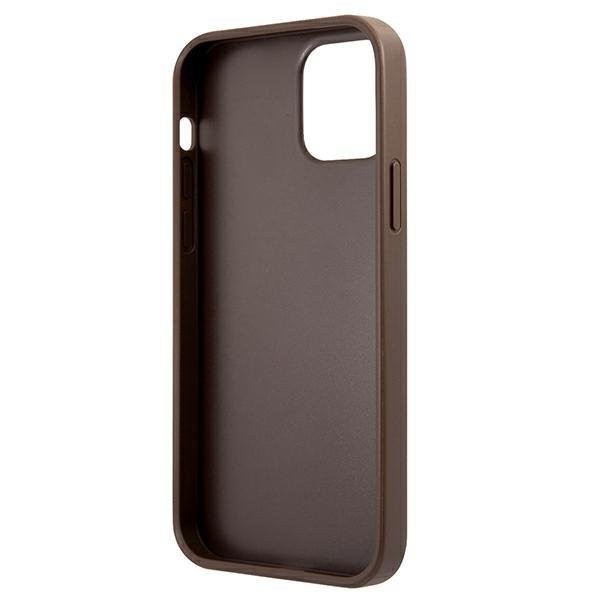 Guess iPhone 12 mini 5.4" braun / braun Hardcase 4G Stripe