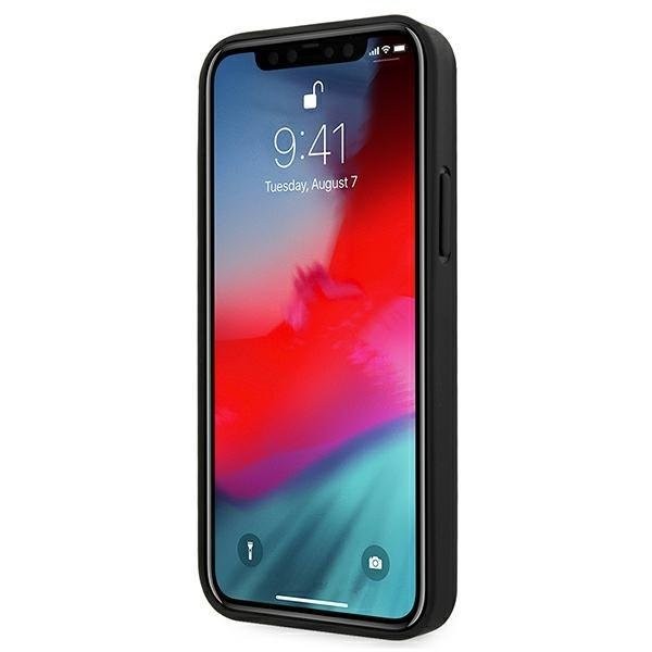 Guess iPhone 12 mini 5,4" grau / grau Hardcase 4G Stripe