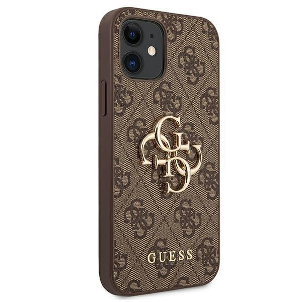 Guess iPhone 12 mini 5,4" grau / grau Hardcase 4G Stripe