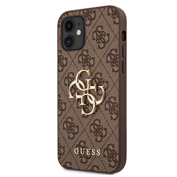 Guess iPhone 12 mini 5,4" grau / grau Hardcase 4G Stripe