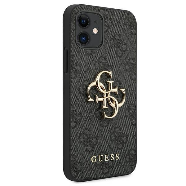 Guess iPhone 12 mini 5,4" grau / grau Hardcase 4G Big Metal Logo