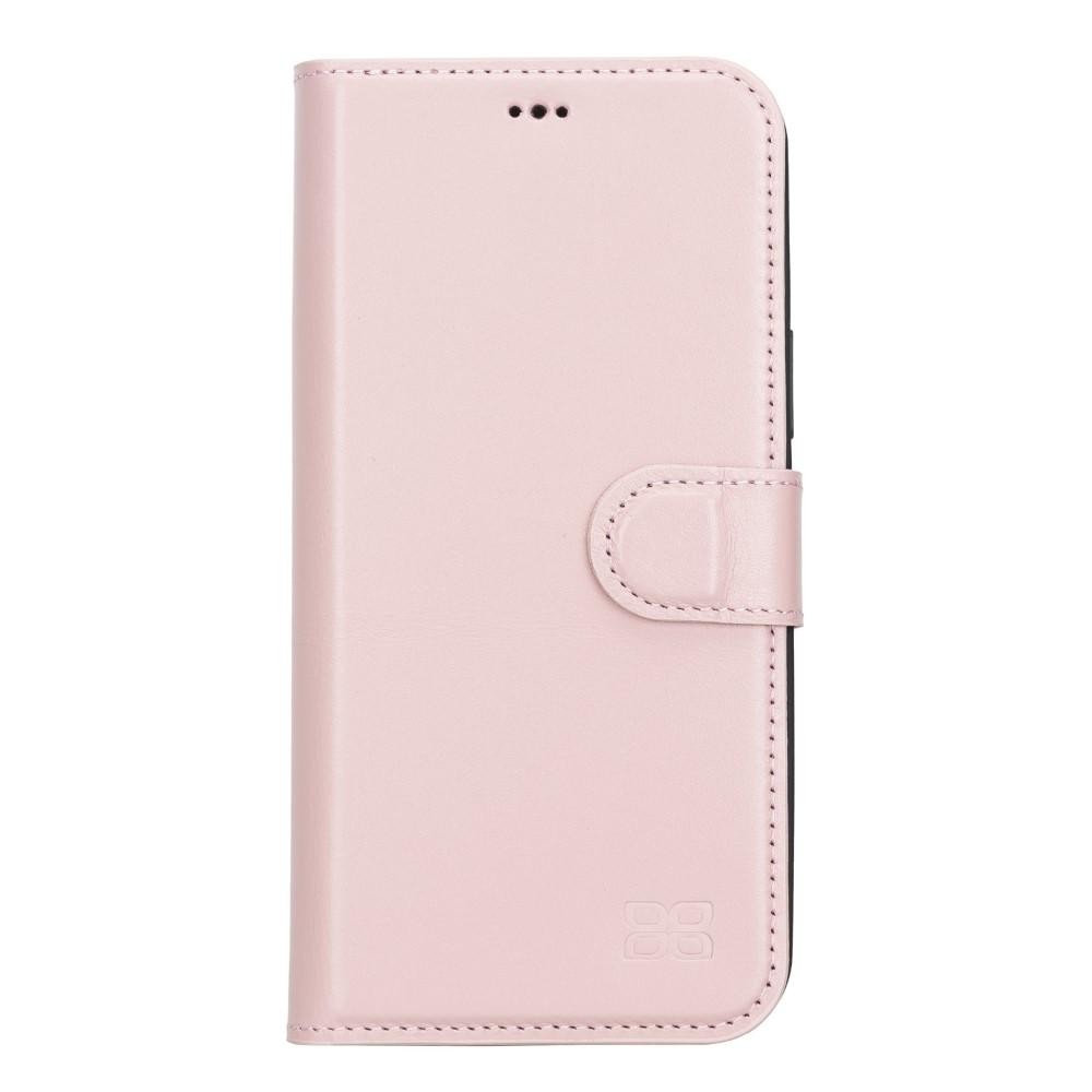 Bouletta Magnetische abnehmbare Handyhülle aus Leder mit RFID-Blocker für iPhone 13 Mini Sand