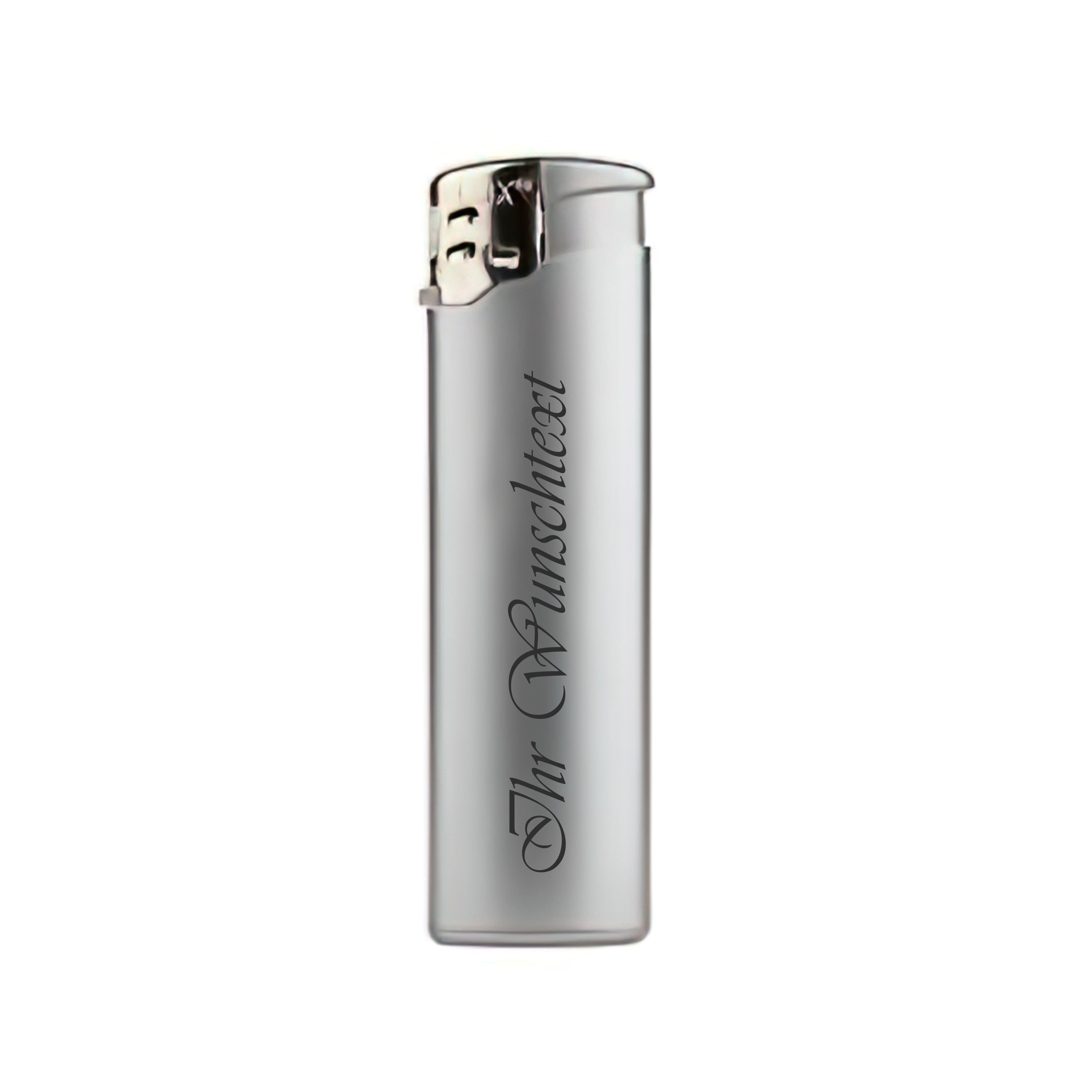 Feuerzeuge edle Metallic Serie Silber (Auf Wunsch mit Gravur)