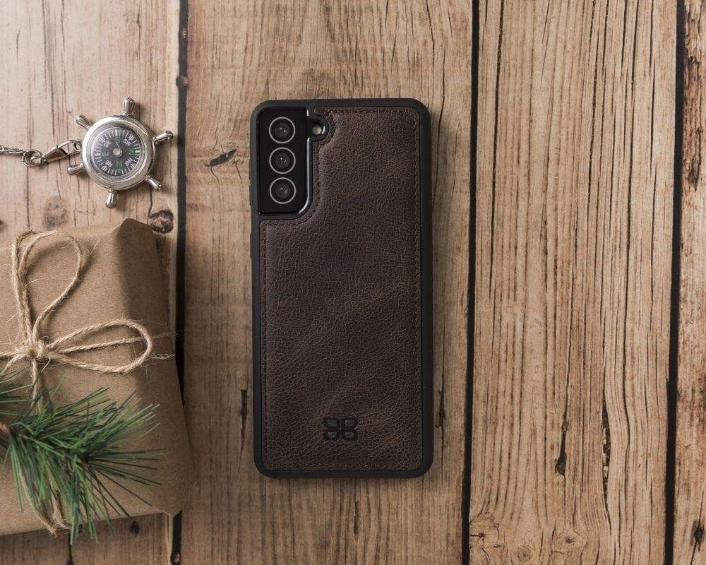 BOULETTA FLEX COVER BACK LEDER CASE FÜR SAMSUNG GALAXY S21 PLUS- Dark Brown