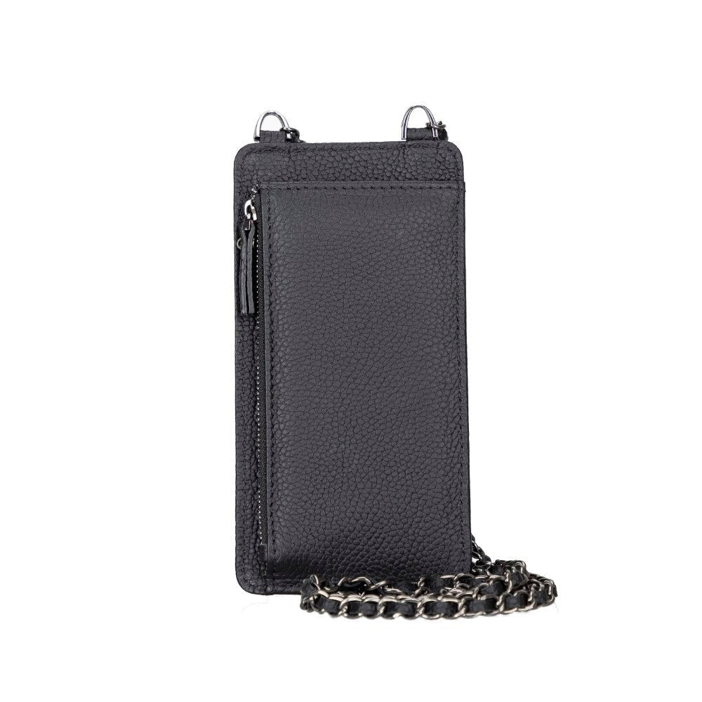 Bouletta Avjin Echtleder Handytasche mit Schulterriemen für iPhone 13 Pro Max 6.7 - Schwarz