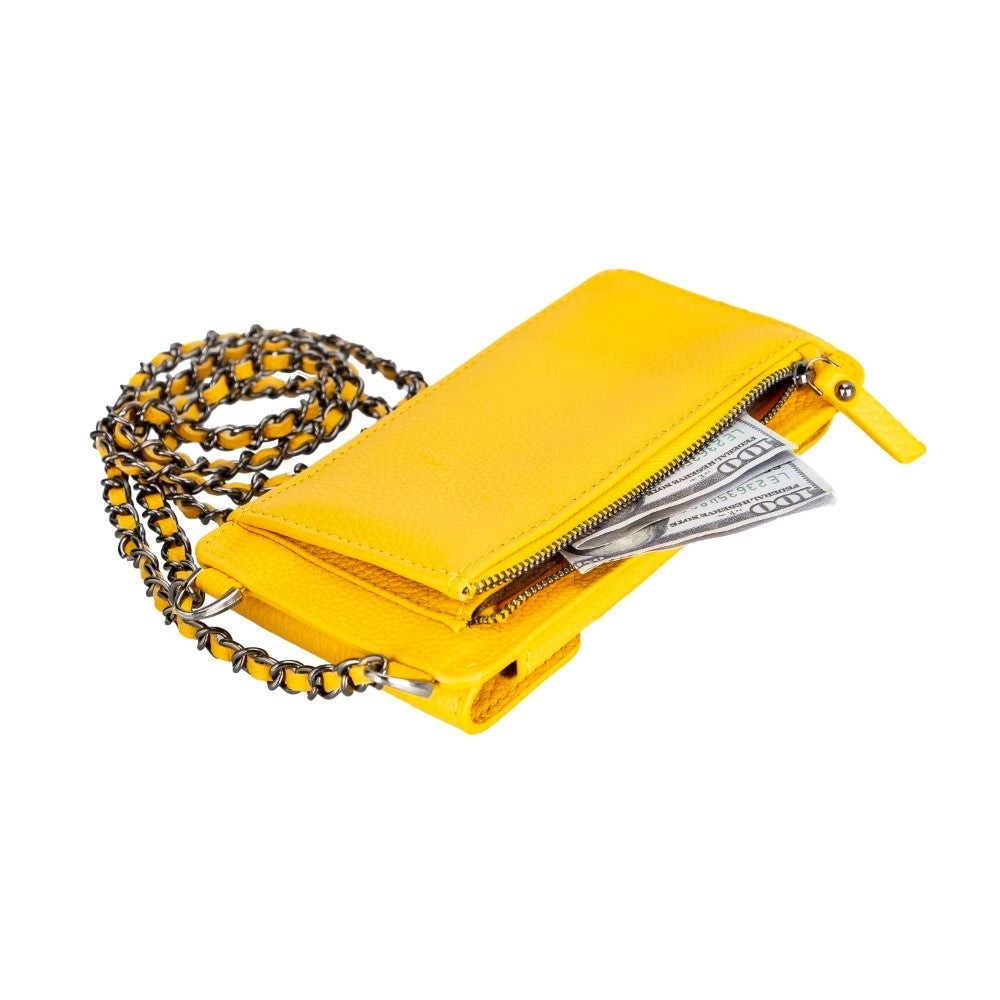 Bouletta Avjin Echtleder universal Handytasche mit Schulterriemen bis 6.7" - Grün