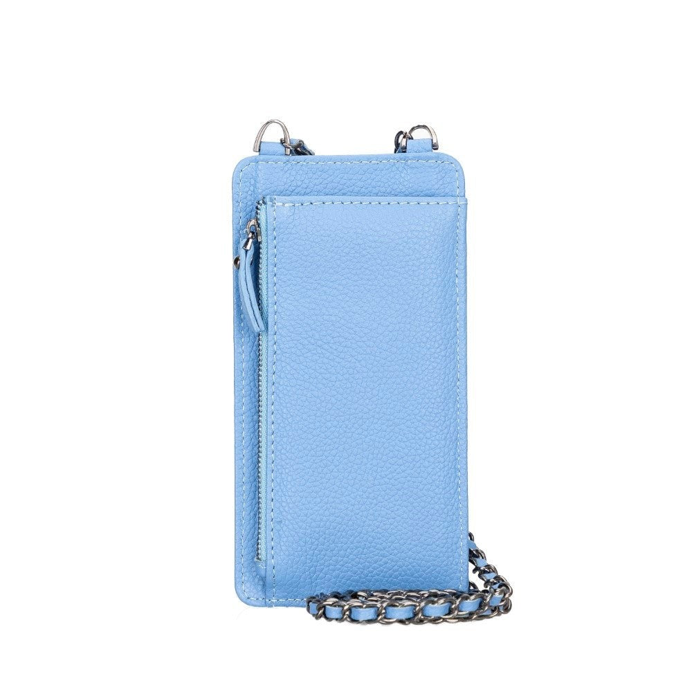 Bouletta Avjin Echtleder universal Handytasche mit Schulterriemen bis 6.7" - Hellblau