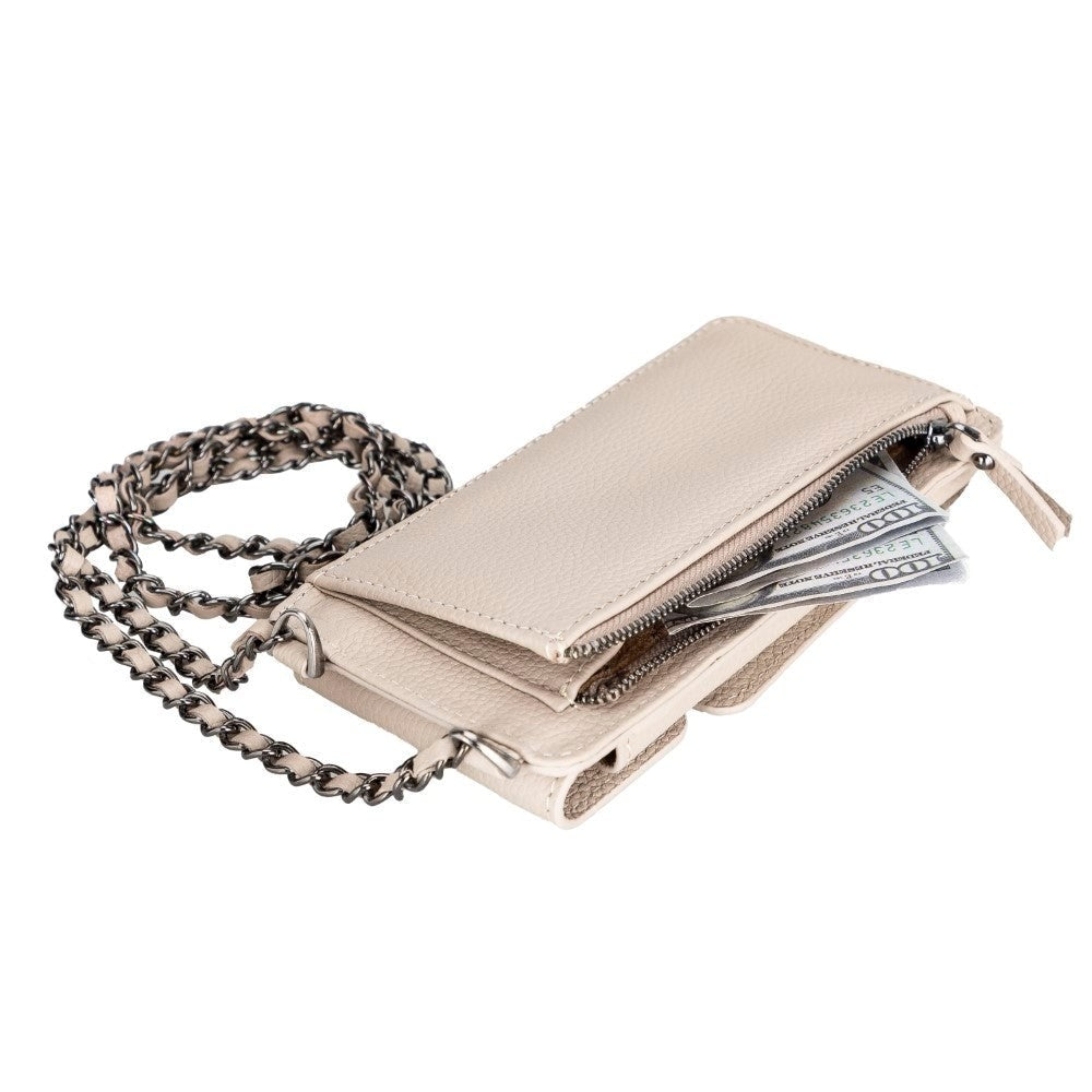 Bouletta Avjin Echtleder universal Handytasche mit Schulterriemen bis 6.7" - Mink