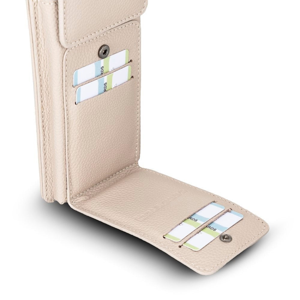 Bouletta Avjin Echtleder universal Handytasche mit Schulterriemen bis 6.7" - Mink