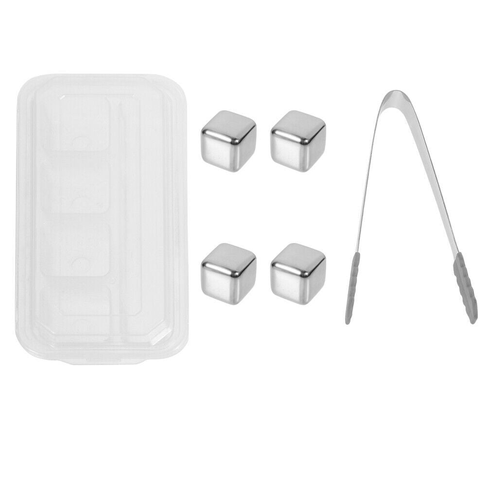 Eiswürfel aus Edelstahl, Ice Cubes, Metall-Look Auf Wunsch mit Gravur Gold