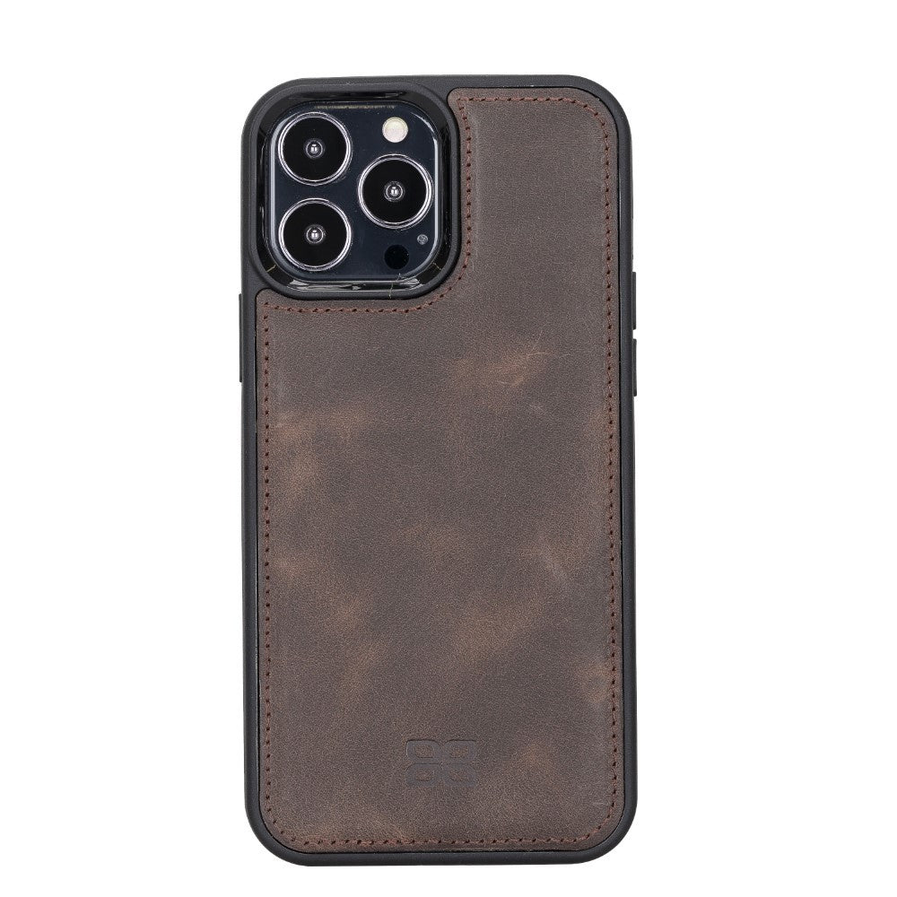 Bouletta Flex Cover Back Leder Case mit Kartenfach für iPhone 13 Pro Max 6.7 - braun