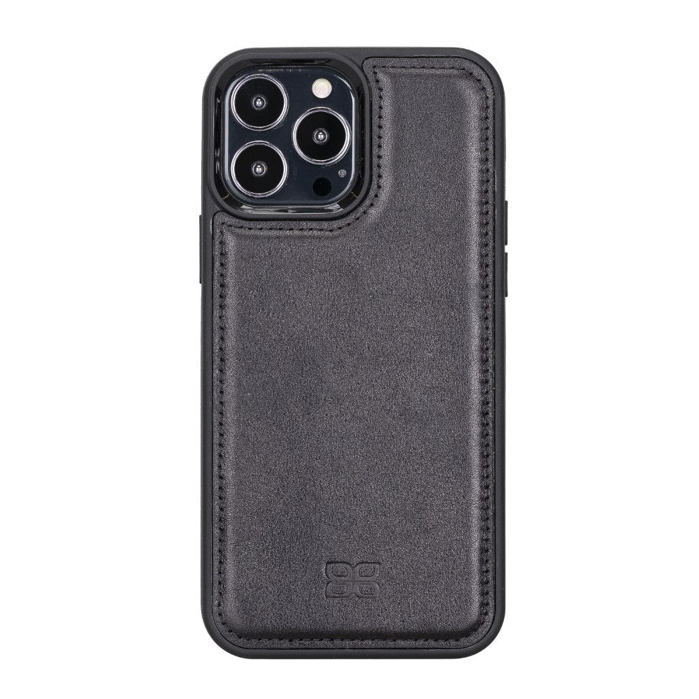 Bouletta Flex Cover Back Leder Case für iPhone 13 Pro Max 6.7 - Schwarz